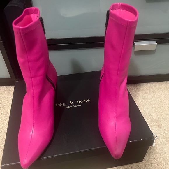 Rag & Bone Phoenix Wedge Boot - Fuchsia - 38 - Picture 5 of 9